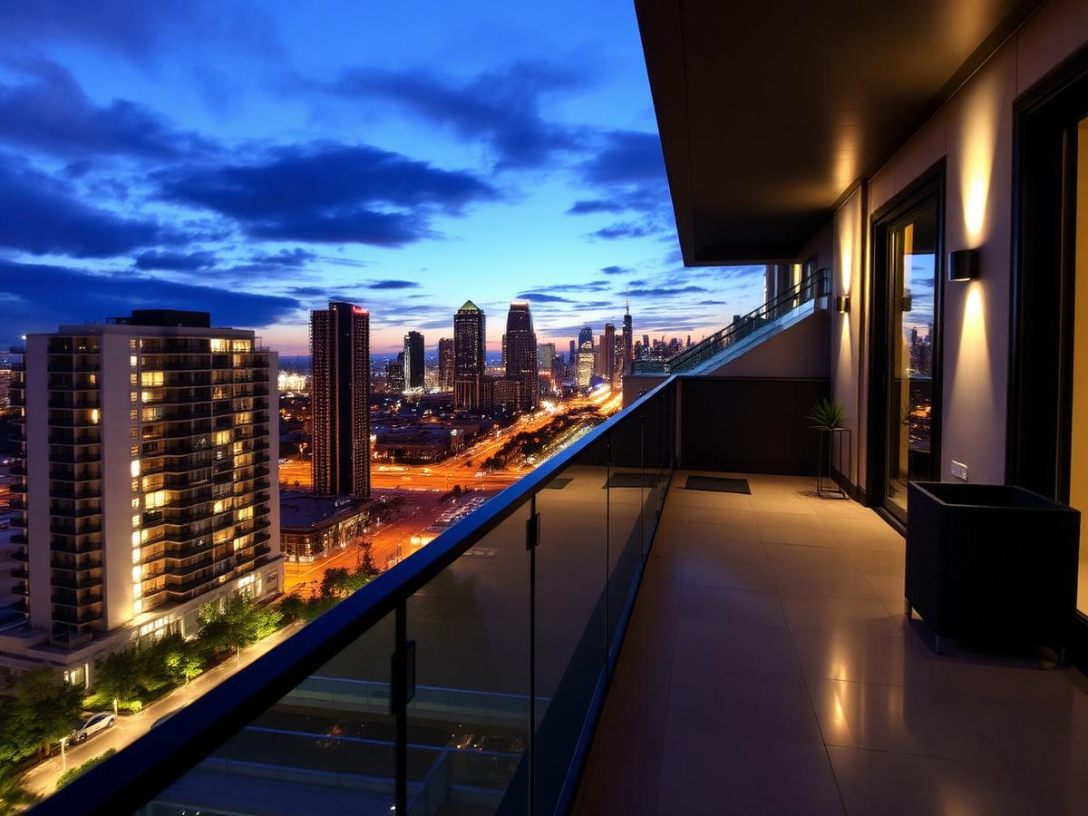 Structural glass railing system on a deck or balcony